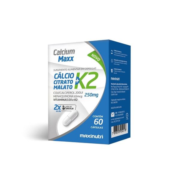 Calcium Maxx K2 60 Cápsulas Maxinutri