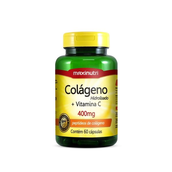 Colágeno + Vitamina C 400mg 60 Cápsulas Maxinutri