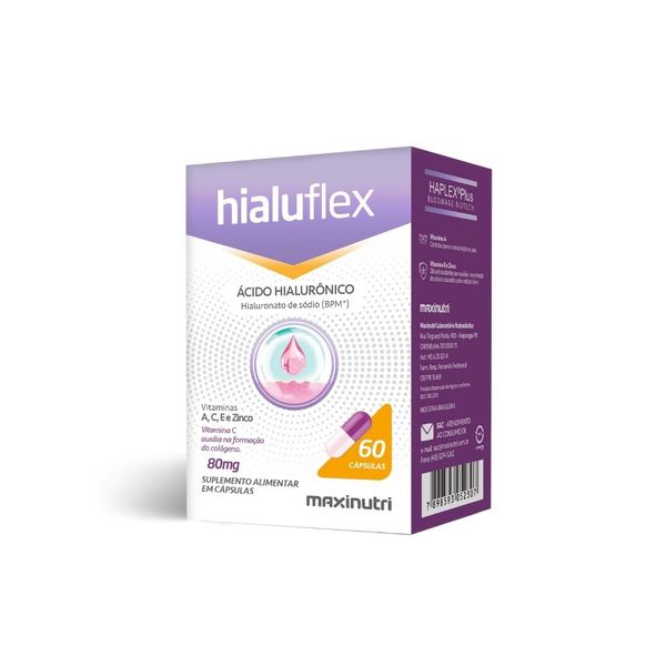 Hialuflex (Ácido Hialurônico) 80mg 60 Cápsulas Maxinutri