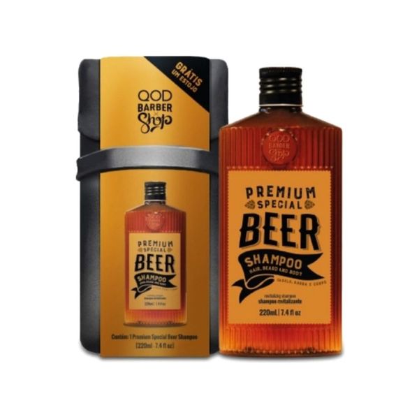 Kit QBS Premium Special Beer Shampoo + Estojo