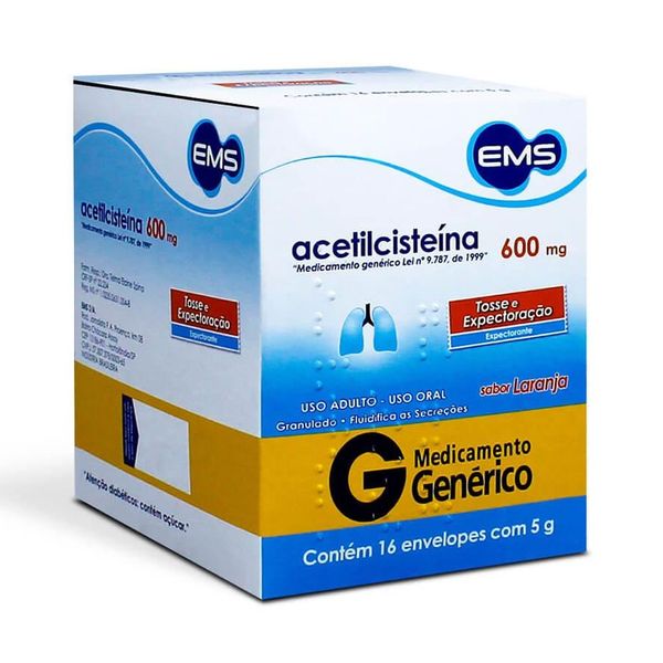 ACETILCISTEINA 600MG 16 ENVELOPES EMS