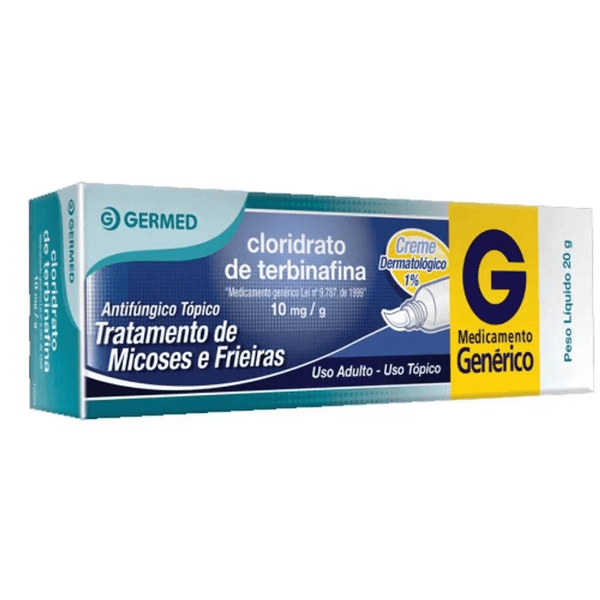 CLORIDRATO DE TERBINAFINA 10MG CREME DERM 20G GERMED CLORIDRATO DE TERBINAFINA 10 MG/G CREM DERM CLORIDRATO DE TERBINAFINA 10MG CREME DERM 20G GERMED CLORIDRATO DE TERBINAFINA 10 MG/G CREM DERM